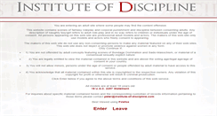 Desktop Screenshot of institute-of-discipline.com